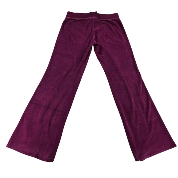 Aeropostale Women's S Purple Velour Wide Leg Drawstring Sweatpants Lounge Y2K - Picture 3 of 8